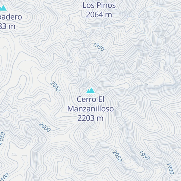 Map of Cerro El Manzanilloso