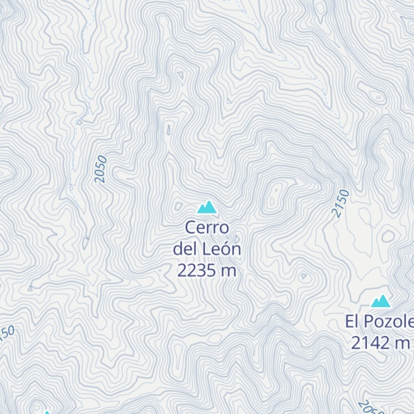 Map of Cerro del León
