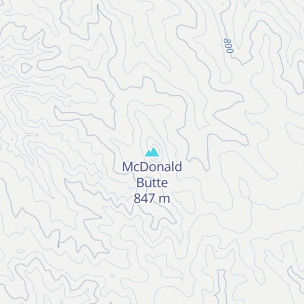 Map of McDonald Butte