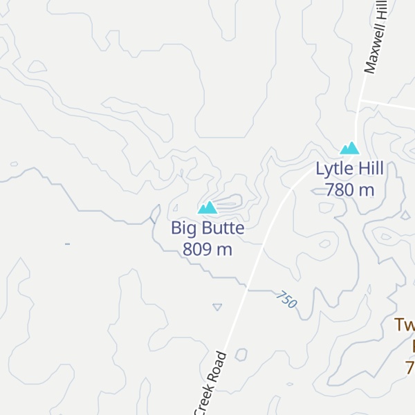 Map of Big Butte