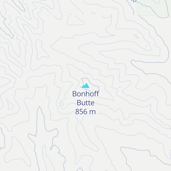 Map of Bonhoff Butte