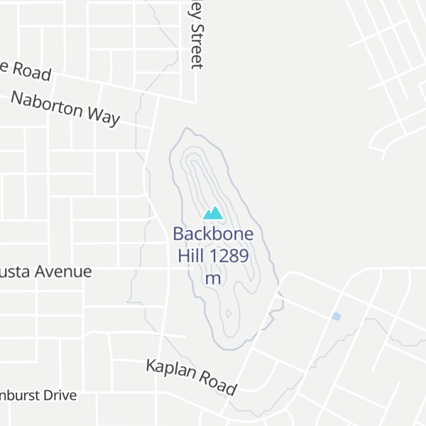Map of Backbone Hill