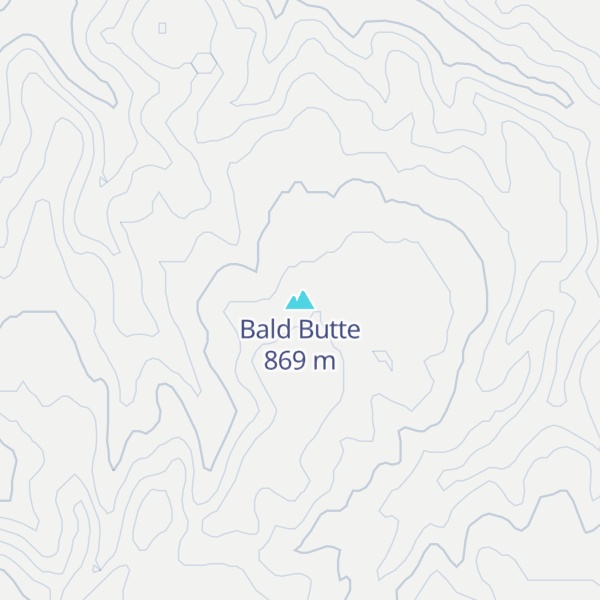 Map of Bald Butte