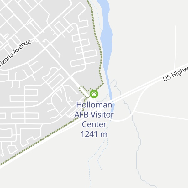 Map of Holloman AFB Visitor Center