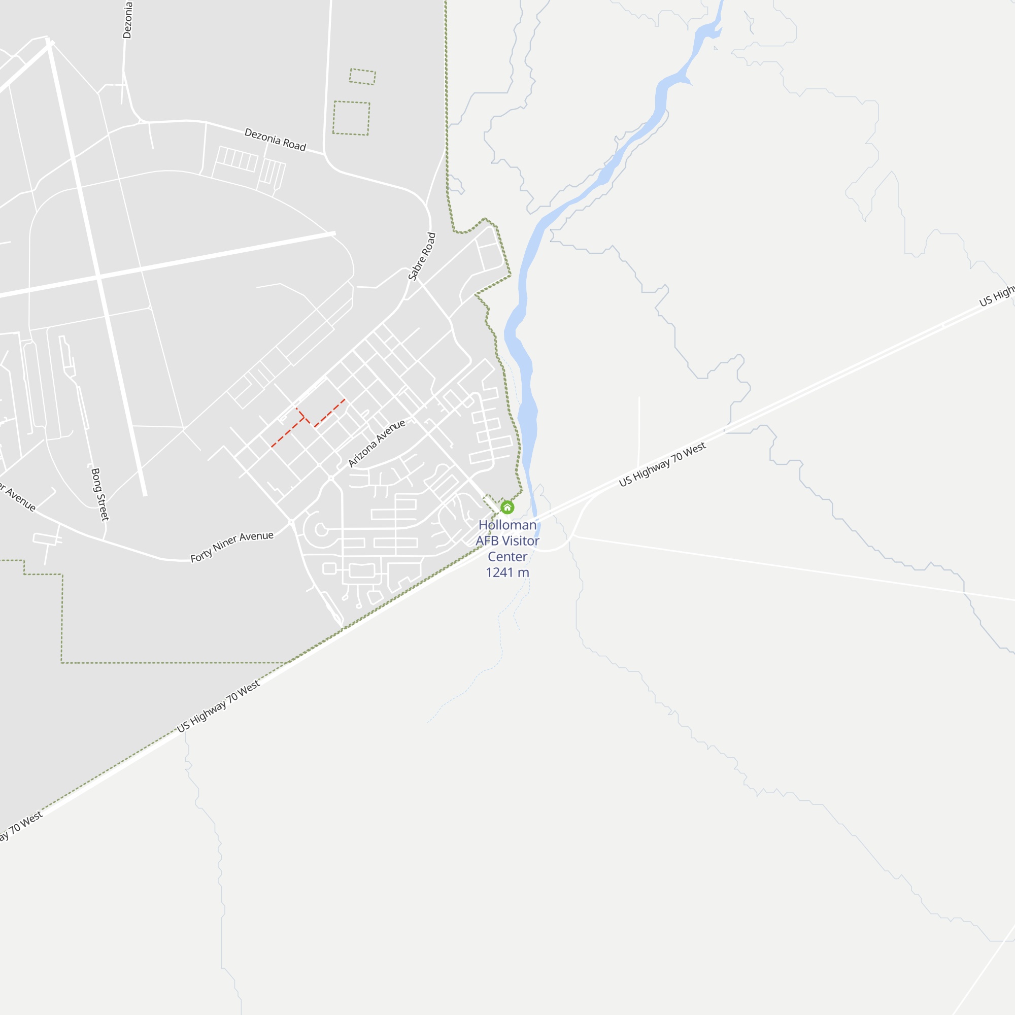 Holloman AFB Visitor Center map