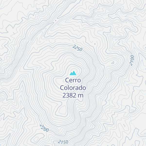 Map of Cerro Colorado