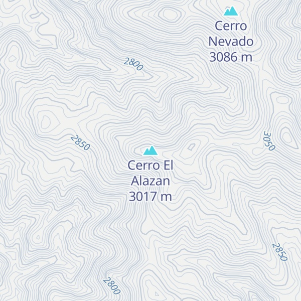 Map of Cerro El Alazan