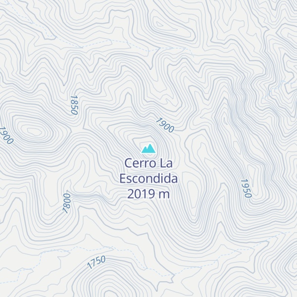Map of Cerro La Escondida
