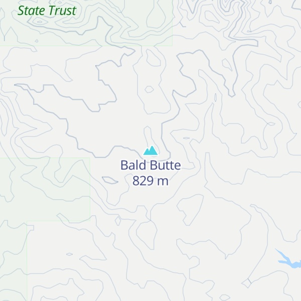 Map of Bald Butte