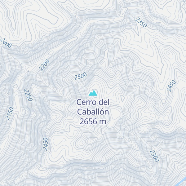 Map of Cerro del Caballón