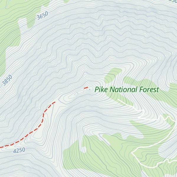 Map of Mount Lincoln