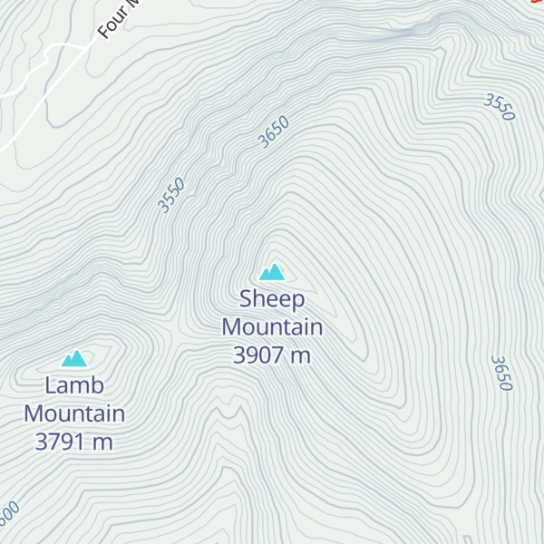 Map of Sheep Mountain