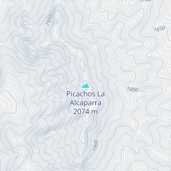 Map of Picachos La Alcaparra