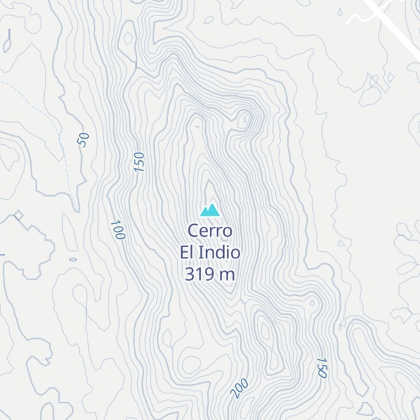 Map of Cerro El Indio