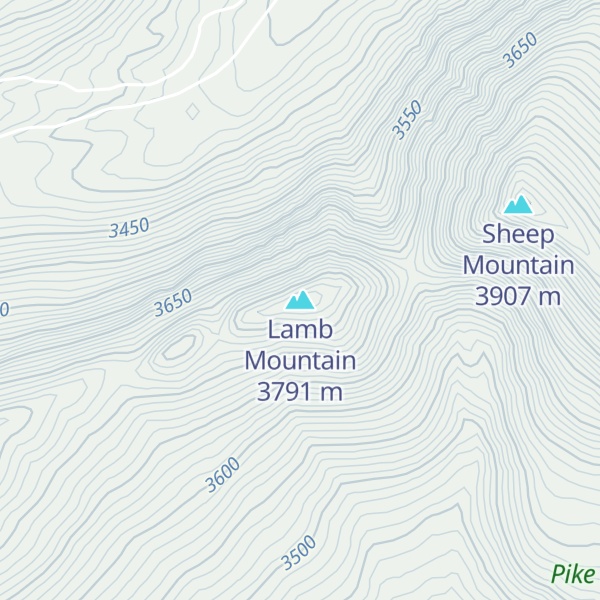 Map of Lamb Mountain