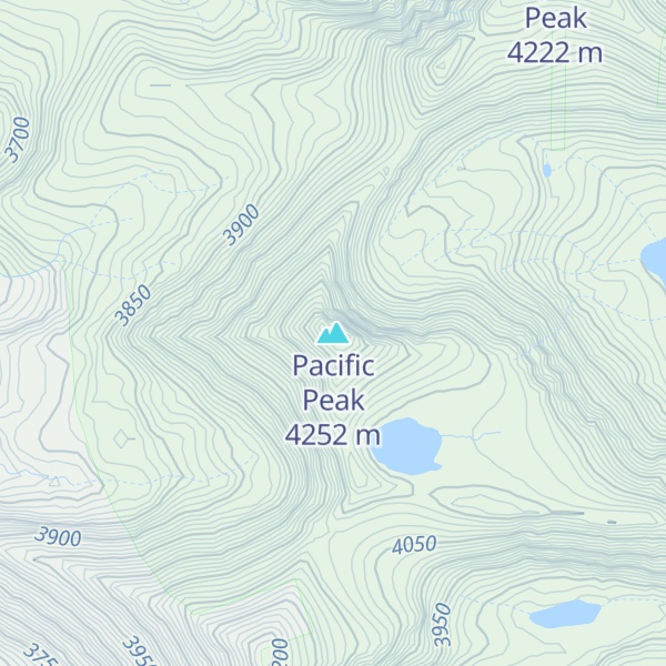 Map of Pacific Peak