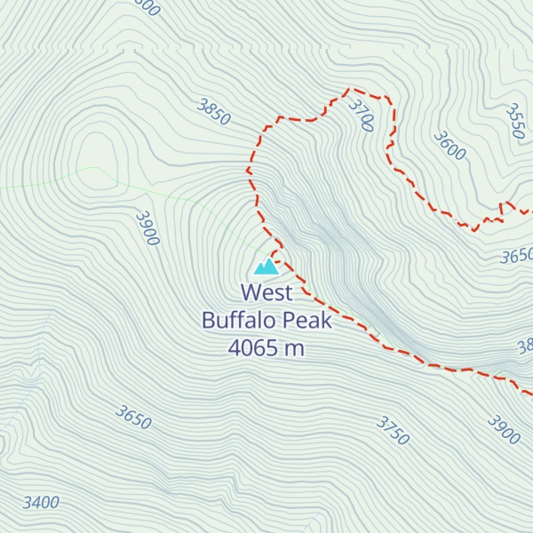 Map of West Buffalo Peak