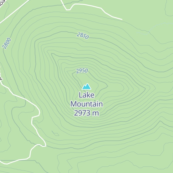 Map of Lake Mountain
