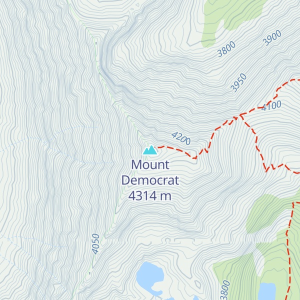 Map of Mount Democrat