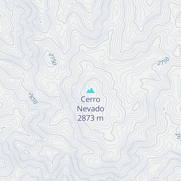 Map of Cerro Nevado