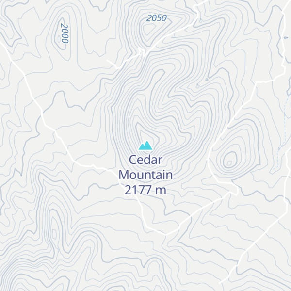 Map of Cedar Mountain