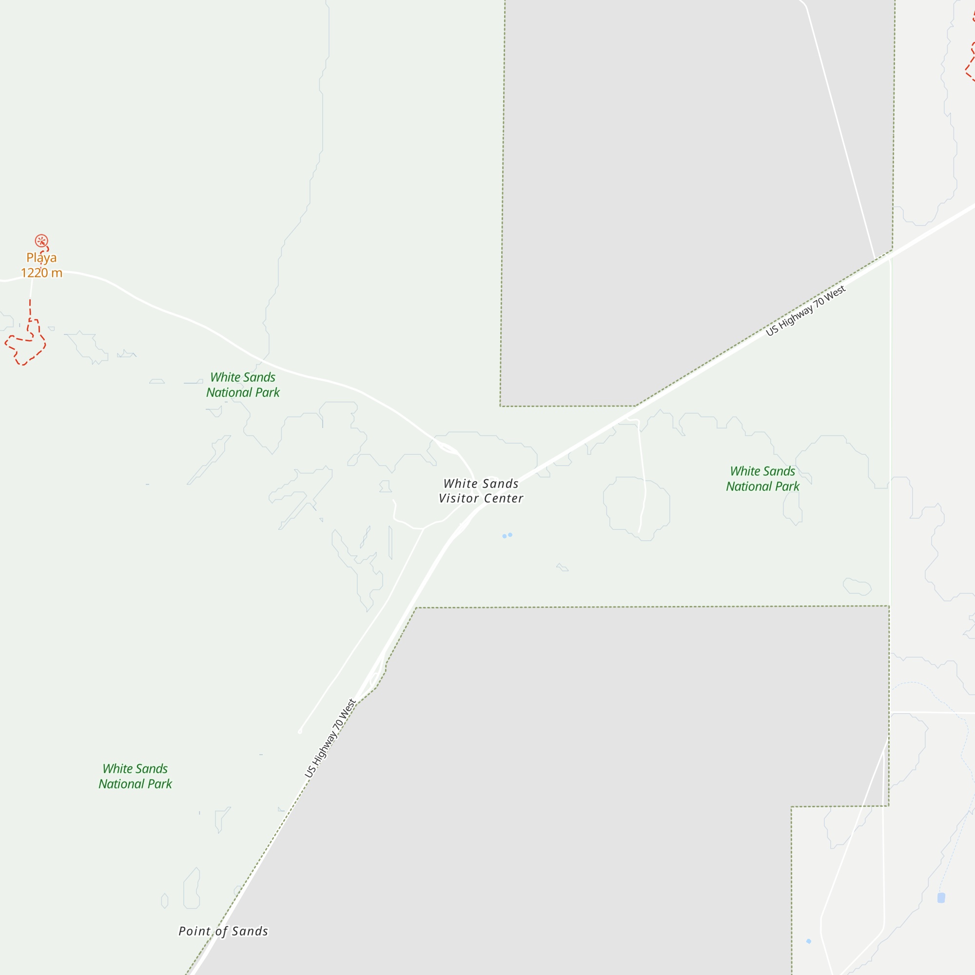 White Sands National Park Visitor Center map