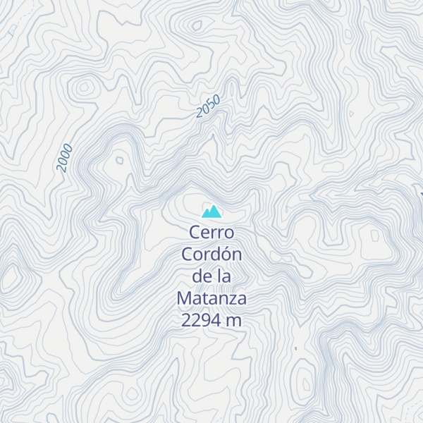 Map of Cerro Cordón de la Matanza