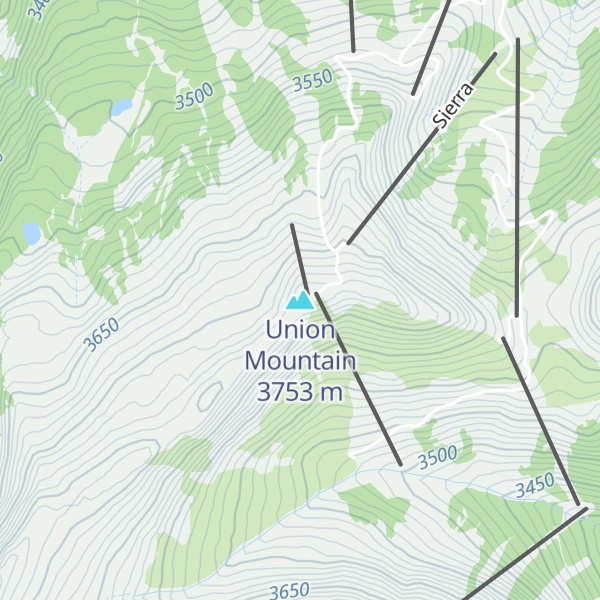 Map of Union Mountain