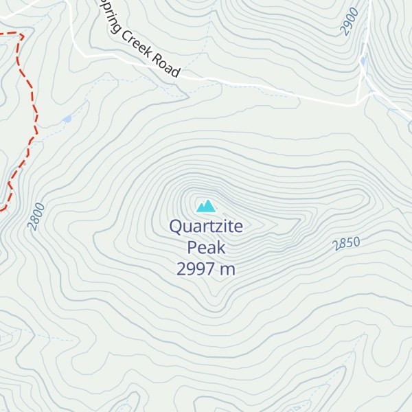 Map of Quartzite Peak