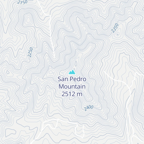 Map of San Pedro Mountain