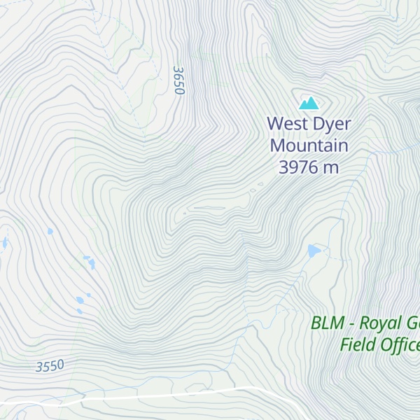 Map of East Ball Mountain