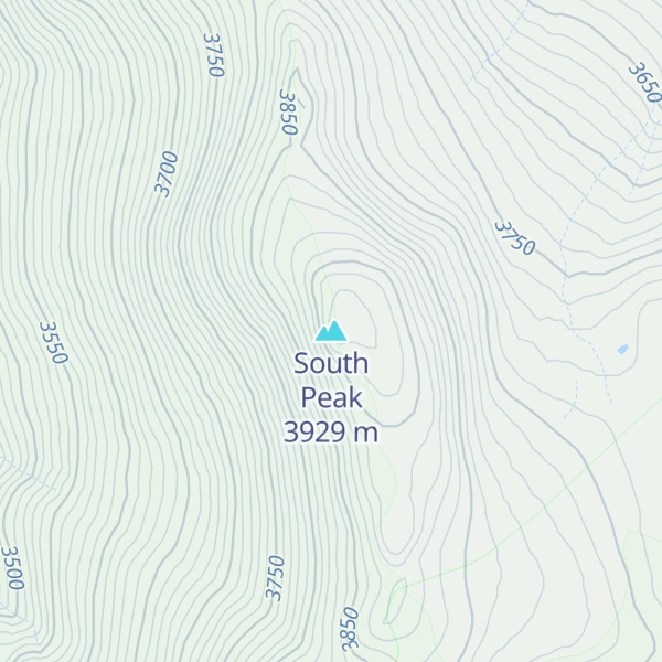 Map of South Peak