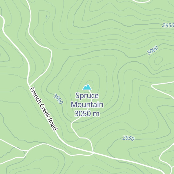 Map of Spruce Mountain