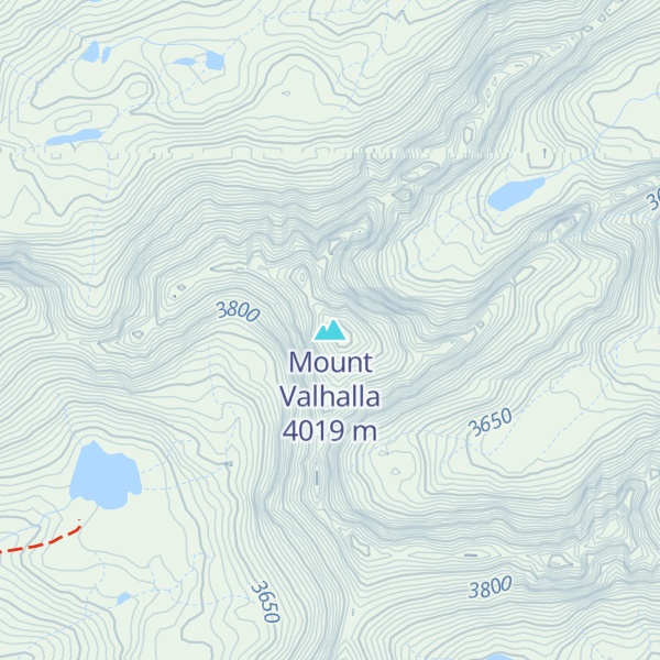 Map of Mount Valhalla