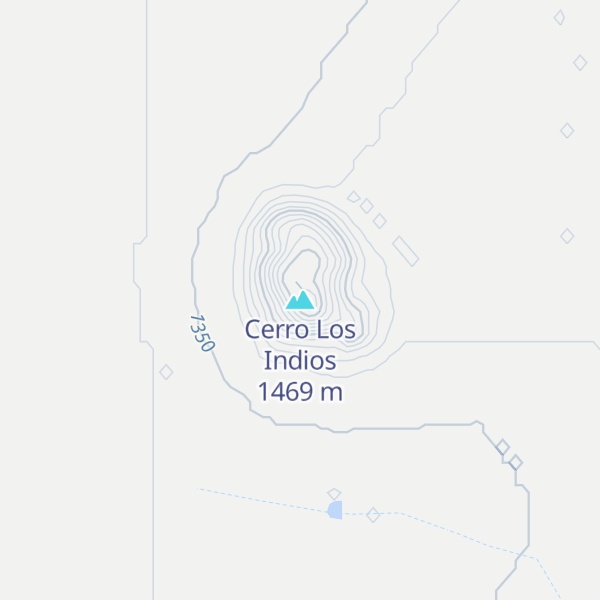 Map of Cerro Los Indios