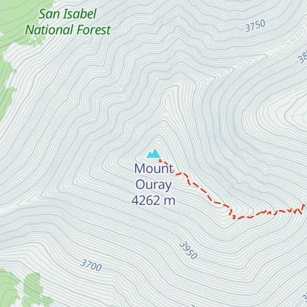 Map of Mount Ouray