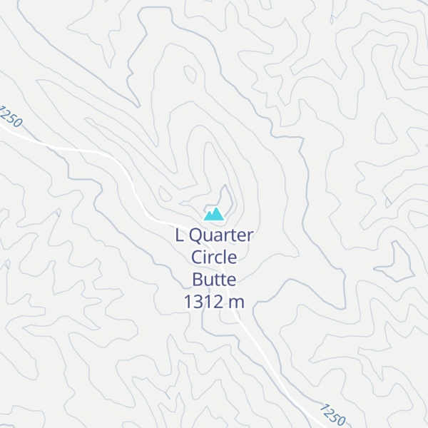 Map of L Quarter Circle Butte