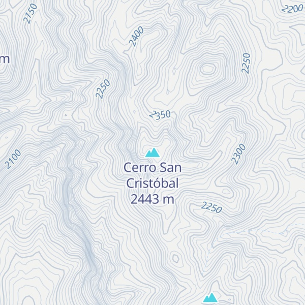 Map of Cerro San Cristóbal