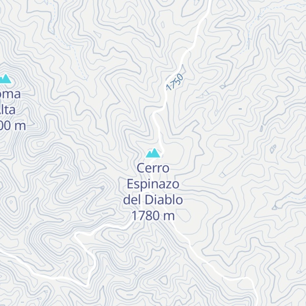 Map of Cerro Espinazo del Diablo