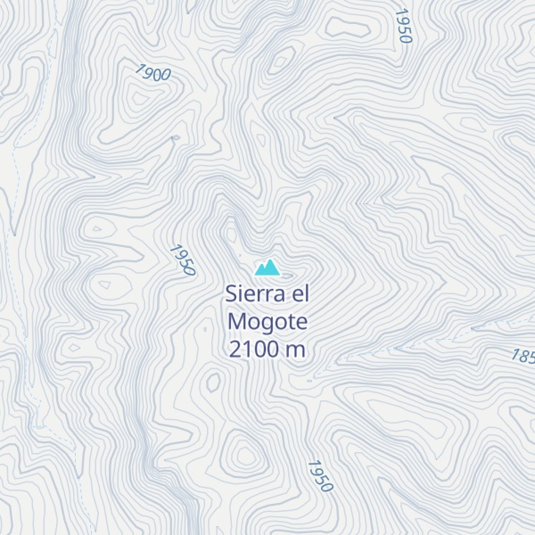 Map of Sierra el Mogote
