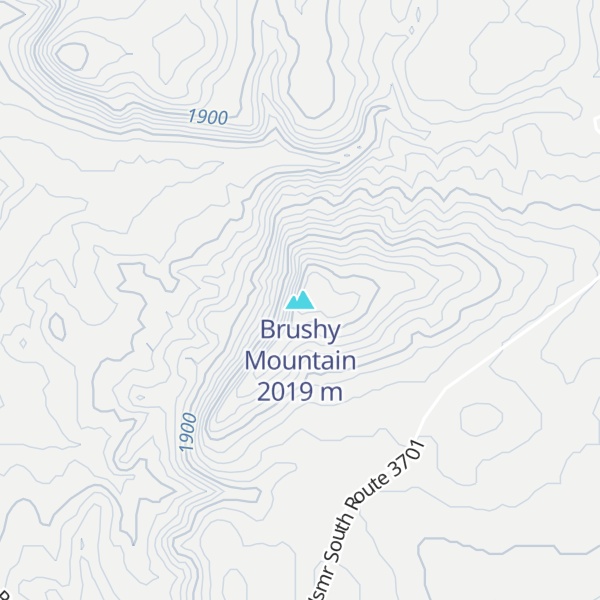 Map of Brushy Mountain