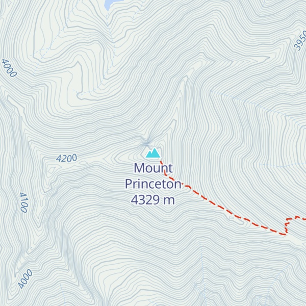 Map of Mount Princeton