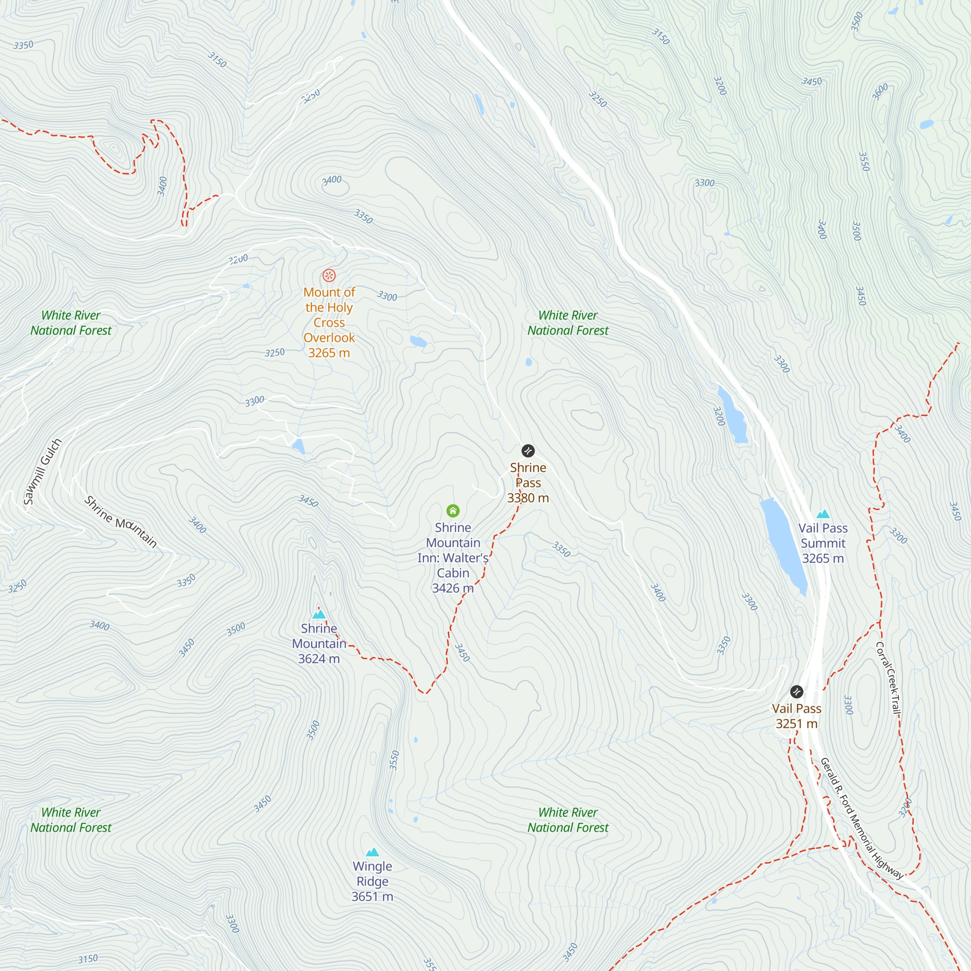 Shrine Mountain Inn: Jay's Cabin map