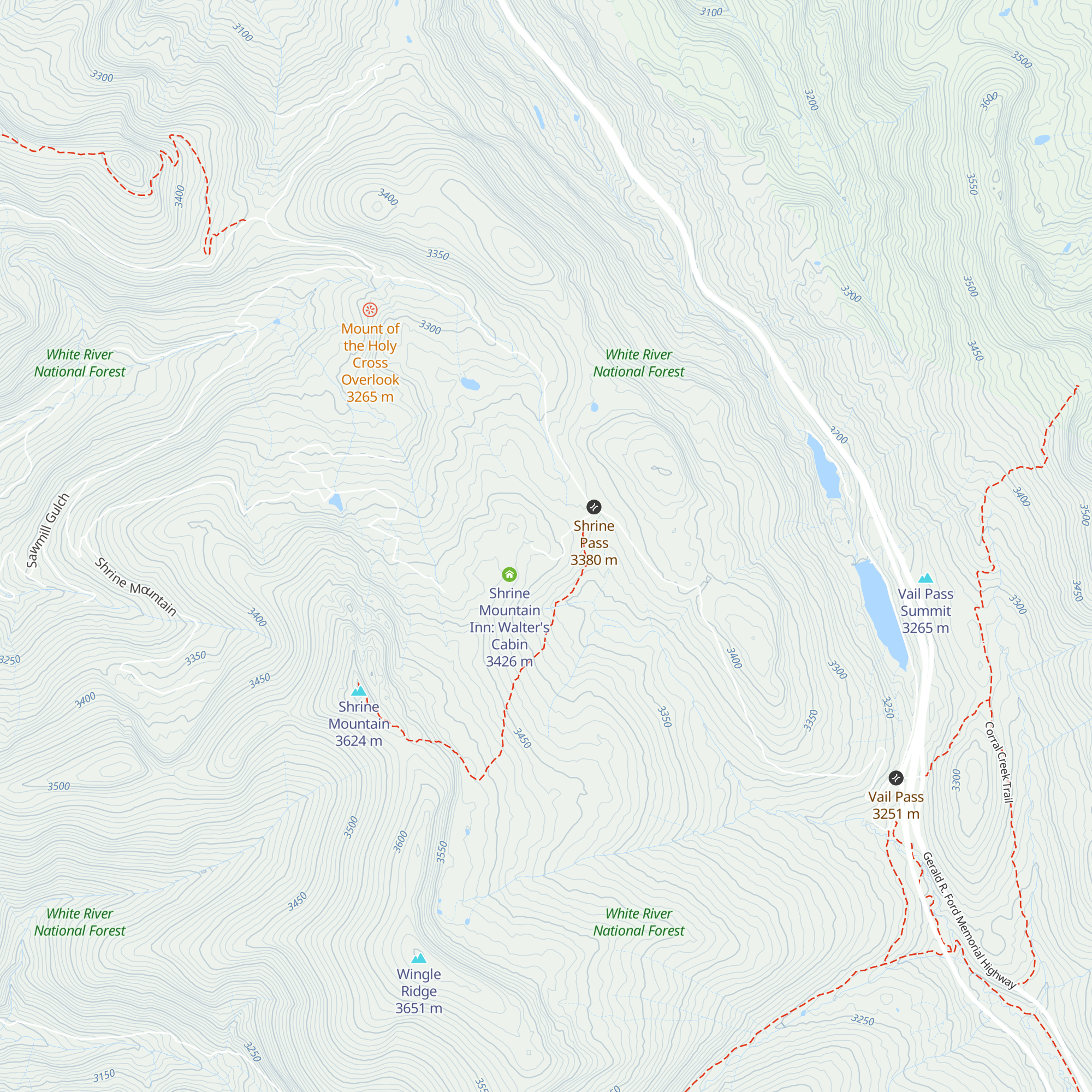 Shrine Mountain Inn: Jay's Cabin map