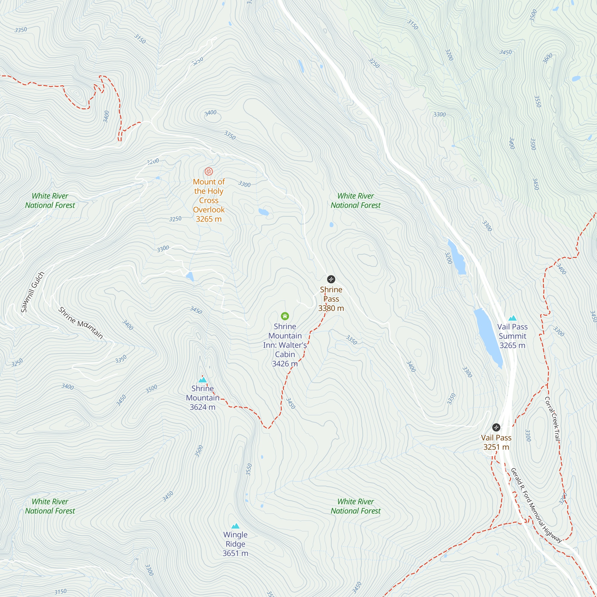 Shrine Mountain Inn: Chuck's Cabin map