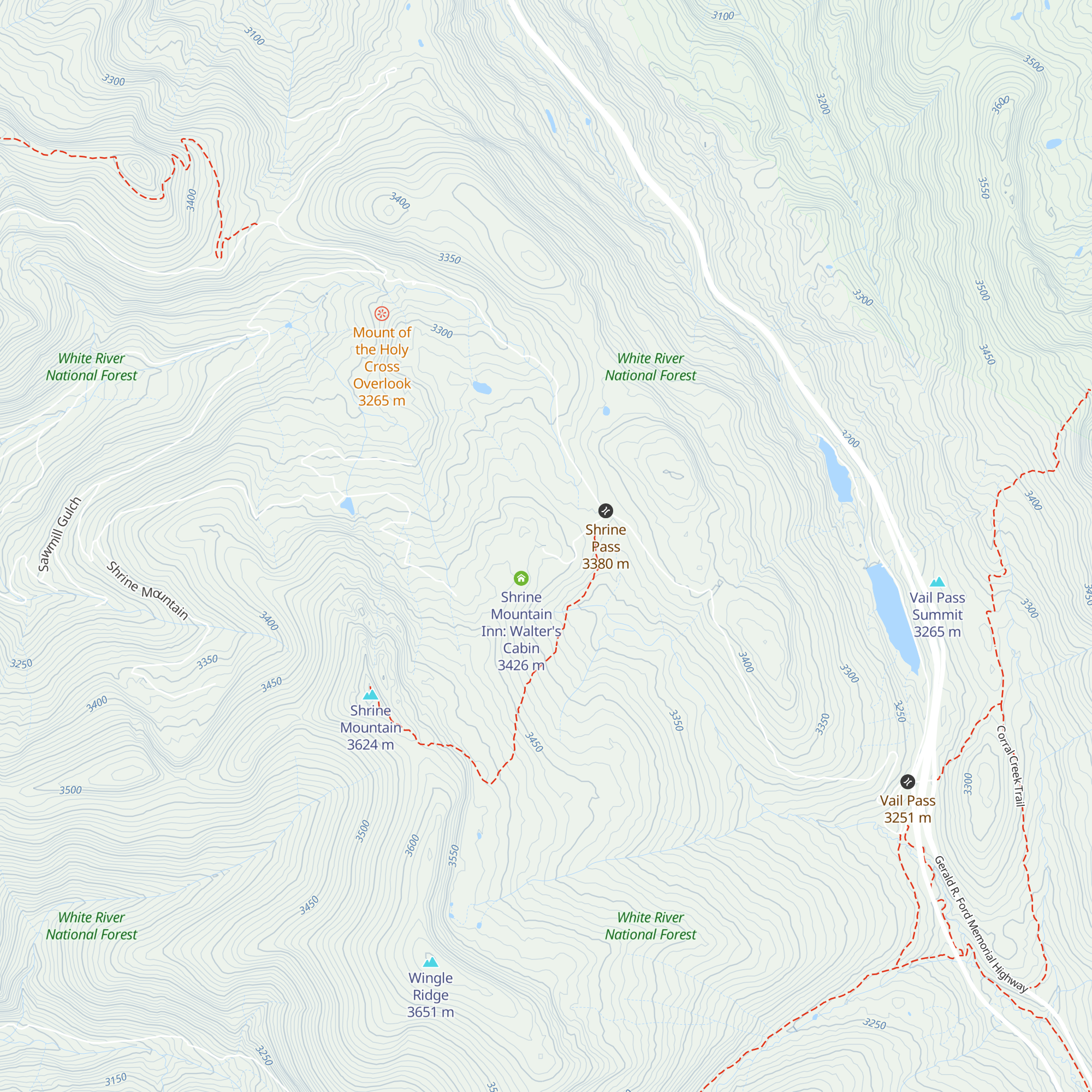 Shrine Mountain Inn: Chuck's Cabin map