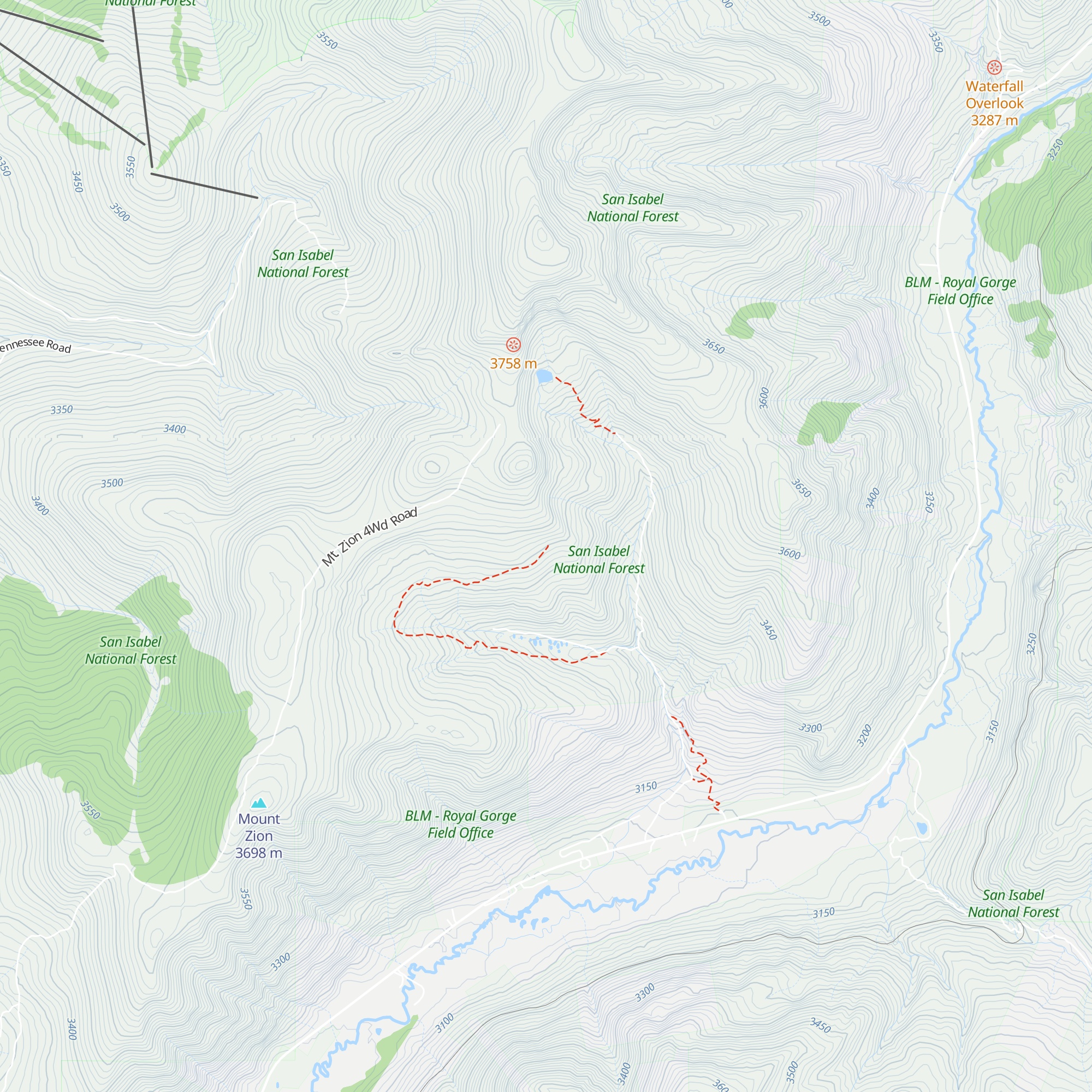Sangree M. Froelicher Hut map