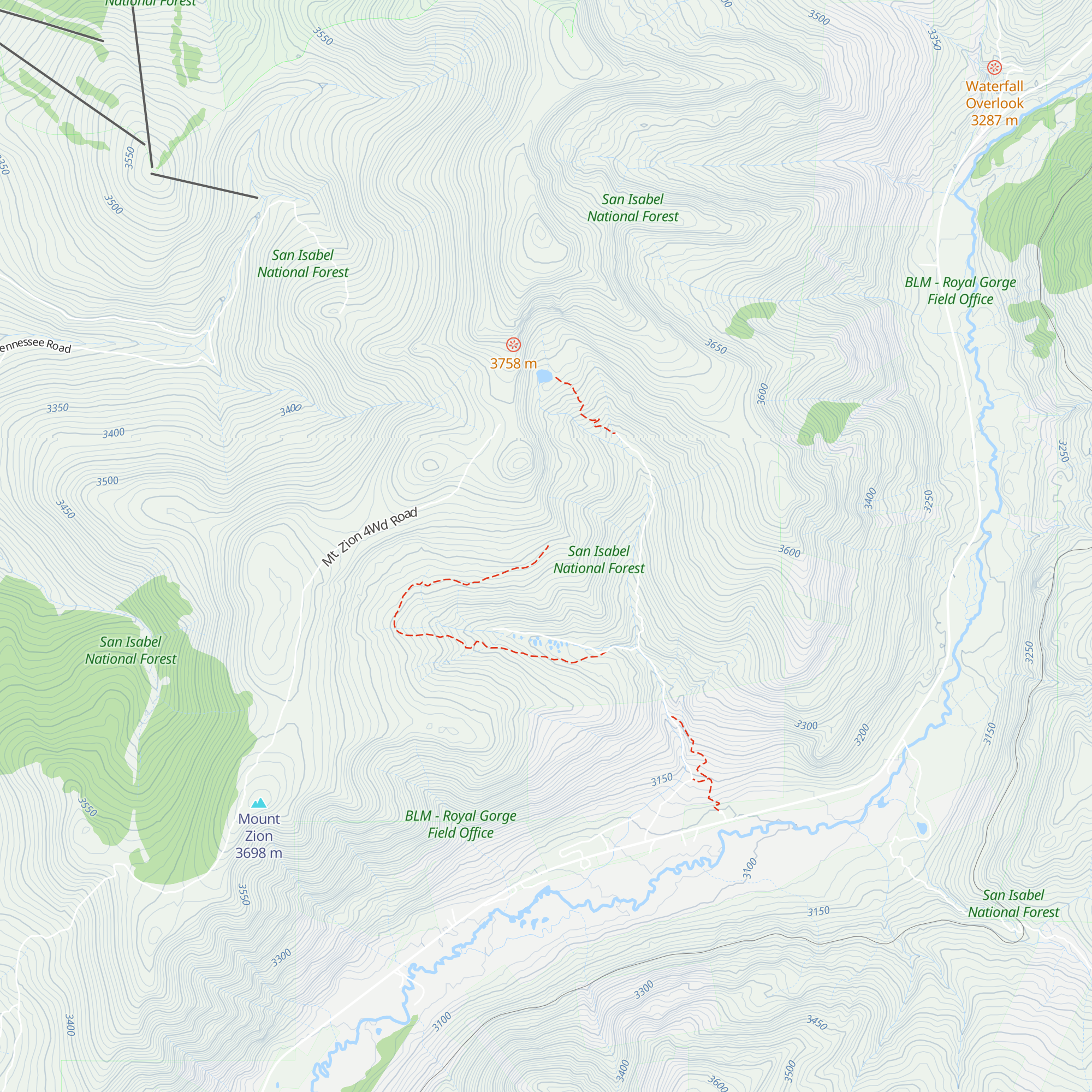 Sangree M. Froelicher Hut map