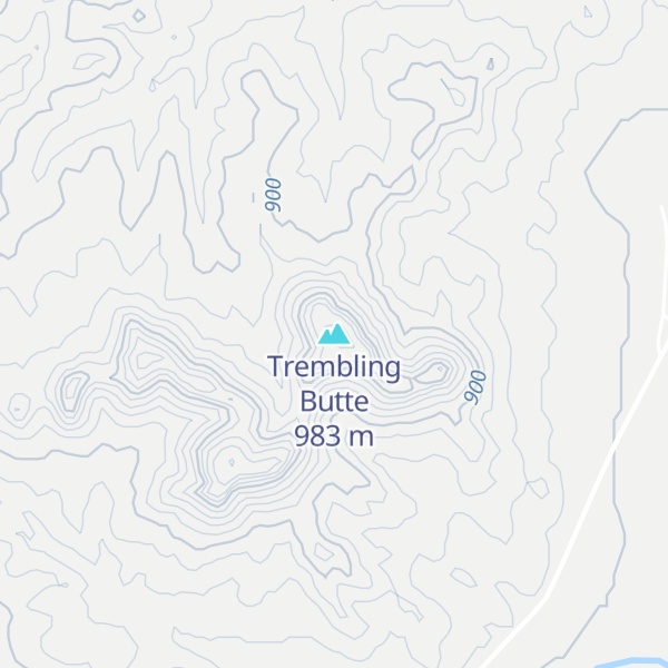Map of Trembling Butte