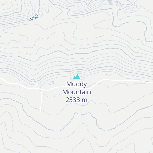 Map of Muddy Mountain